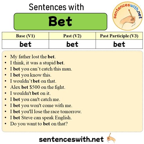 sentence with bet